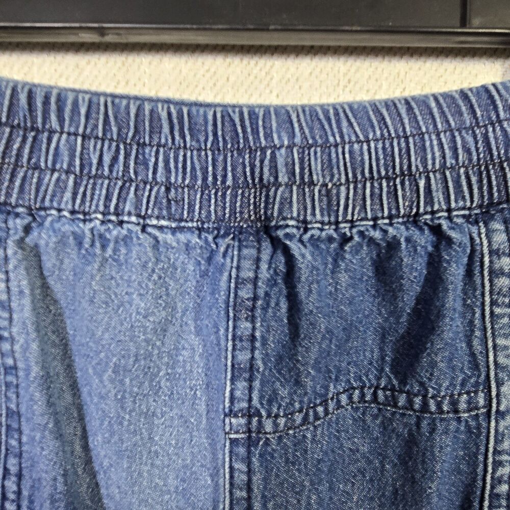 Studio West Denim Skirt Y2k 70s Large Blue Jean Cotton 34 waist - Picture 6 of 9
